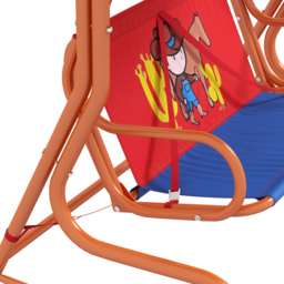 Outsunny Kids Cowboy Steel Swing Chair 39cm - Size: 2 Seater - Multi - Wilko - thumbnail 4