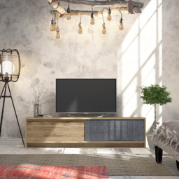 Decorotika New Yorker Oud Anthracite TV Unit - Size: 46 x 180 x 35.5cm - Multi - Wilko - thumbnail 6