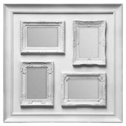 Premier Housewares 2300835 Vintage Design 4-Photo Silver Photo Frame - Size: A6 - Wilko - thumbnail 1