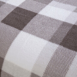 Teddy Fleece Check Duvet Set Grey King - Wilko - thumbnail 5