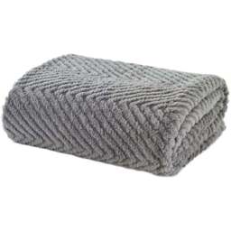 Deyongs Hemsworth Dove Grey Throw 130 x 170cm - Wilko - thumbnail 1