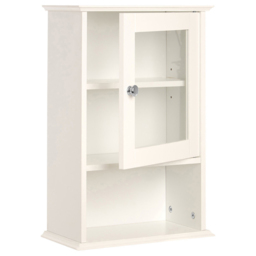 Premier Housewares Portland Mirror Bathroom Cabinet - Size: 35 x 18 x 51cm - White - Wilko - thumbnail 6