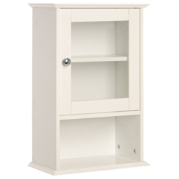 Premier Housewares Portland Mirror Bathroom Cabinet - Size: 35 x 18 x 51cm - White - Wilko - thumbnail 3