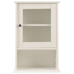 Premier Housewares Portland Mirror Bathroom Cabinet - Size: 35 x 18 x 51cm - White - Wilko - thumbnail 4