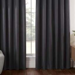 Divante Hoxton Charcoal Blackout Eyelet Curtains 229cm - Size: W 228 x D 228cm - Wilko - thumbnail 7