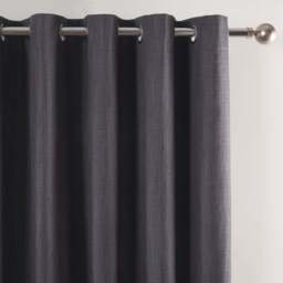 Divante Hoxton Charcoal Blackout Eyelet Curtains 229cm - Size: W 228 x D 228cm - Wilko - thumbnail 4