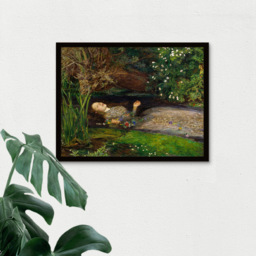 Artery8 Cropped John Everett Millais Ophelia Framed Wall Art Print 30 x 41cm - Size: 43.3 x 33.3 x 1.5cm - Green - Wilko - thumbnail 4