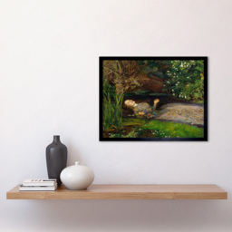 Artery8 Cropped John Everett Millais Ophelia Framed Wall Art Print 30 x 41cm - Size: 43.3 x 33.3 x 1.5cm - Green - Wilko - thumbnail 3