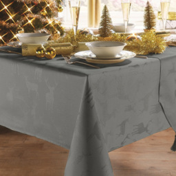 Christmas Story Charcoal and Silver Stag Napkin 4 Pack - Size: 43 x 43 x 1cm - Grey - Wilko - thumbnail 3