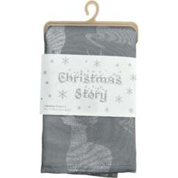 Christmas Story Charcoal and Silver Stag Napkin 4 Pack - Size: 43 x 43 x 1cm - Grey - Wilko - thumbnail 1