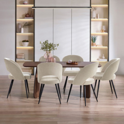 Julian Bowen Ella Set of 2 Calico Dining Chairs - Cream - Wilko - thumbnail 7