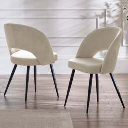 Julian Bowen Ella Set of 2 Calico Dining Chairs - Cream - Wilko - thumbnail 1