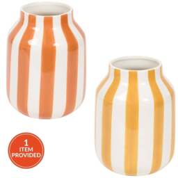 Striped Ceramic Vase - Wilko - thumbnail 1