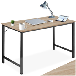 Tectake Jenkins Industrial Wood Study Desk Oak Sonoma 140cm - Size: 75.5 x 140 x 60cm - Brown - Wilko - thumbnail 3