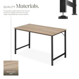 Tectake Jenkins Industrial Wood Study Desk Oak Sonoma 140cm - Size: 75.5 x 140 x 60cm - Brown - Wilko - thumbnail 4