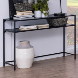 Florence Seaford Single Shelf Black Top Metal Console Table - Furniture To Go - Wilko - thumbnail 1