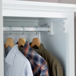 Home Source Belle Vue Single Door White Wardrobe with Hanging Rail - Wilko - thumbnail 6