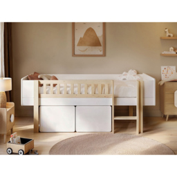 Noomi Kayla White Mid Sleeper Bed with Storage and Moveable Ladder - Size: 82 x 107 x 204cm - Wilko - thumbnail 5