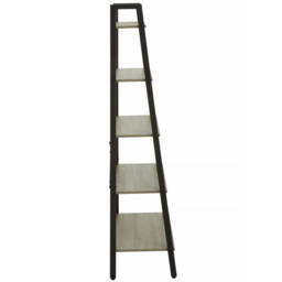 Premier Housewares Bradbury 5 Shelf Grey Oak Veneer Ladder Bookshelf - Interiors by Premier - Wilko - thumbnail 6