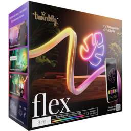Twinkly Flex 300 Multicolour LED Smart Light Strip 3m - Size: 8.5 x 20 x 18cm - White - Wilko
