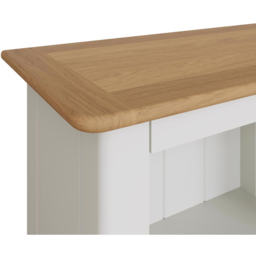 FWStyle Taberno 3 Shelf White Linen and Oak Bookcase - Wilko - thumbnail 5