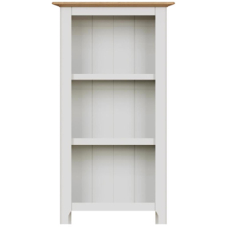 FWStyle Taberno 3 Shelf White Linen and Oak Bookcase - Wilko - thumbnail 4