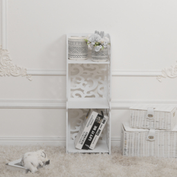 3 Tier White Storage Display Shelving - Size: 80 x 29 x 23cm - Living and home - Wilko - thumbnail 7