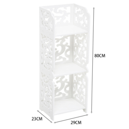 3 Tier White Storage Display Shelving - Size: 80 x 29 x 23cm - Living and home - Wilko - thumbnail 5
