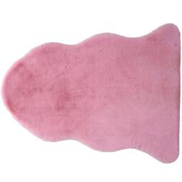 Bubble Gum Faux Rabbit Fur Pelt Rug 60 x 90cm - Wilko - thumbnail 1
