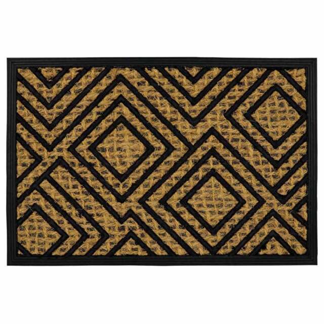 JVL Alba Diamond Woven Scraper Doormat 40 x 60cm - JVL Homewares - Wilko - image 1