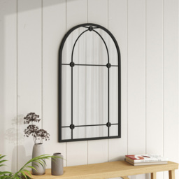 Living and Home Arched Metal Window Mirror 60 x 100cm - Size: 100 x 60cm - Wilko - thumbnail 3
