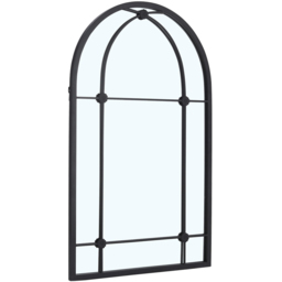 Living and Home Arched Metal Window Mirror 60 x 100cm - Size: 100 x 60cm - Wilko - thumbnail 4