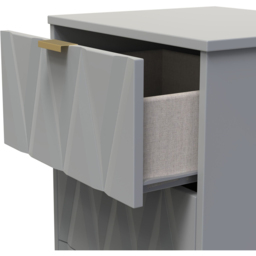 Crowndale Las Vegas 3 Drawer Dusk Grey Bedside Table Ready Assembled - Wilko - thumbnail 7