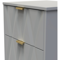 Crowndale Las Vegas 3 Drawer Dusk Grey Bedside Table Ready Assembled - Wilko - thumbnail 6