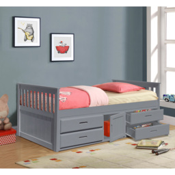 Comfy Living Single Captains Cabin Style Grey Wooden Bed with Storage - Wilko - thumbnail 3