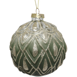 Royal Emerald Ombre Green Glitter Bauble - Size: 1 Piece - Wilko - thumbnail 1