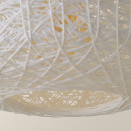 ValueLights Bjorn White Doughnut Twine Rattan Pendant Shade - Size: 16 x 28 x 28cm - Wilko - thumbnail 4