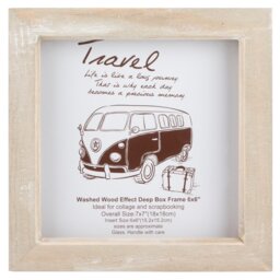 Neutral Square Deep Box Photo Frame 6 x 6 inch - Size: A5 - Cream - The Port. Co Gallery - Wilko - thumbnail 1