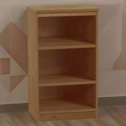 R White Cabinets 3 Shelf English Oak Mid Height Bookcase - Brown - Wilko