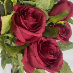 Leaf Red Rose Artificial Flower 60cm 6 Pack - Size: 60 x 10 x 10cm - Wilko - thumbnail 6