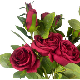 Leaf Red Rose Artificial Flower 60cm 6 Pack - Size: 60 x 10 x 10cm - Wilko - thumbnail 7