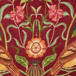 Hawthorne Birds Cushion Burgundy - Burgundy - Size: 30 x 50cm - Wilko - thumbnail 3