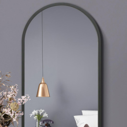 The Arcus Black Arched Metal Wall Mirror 80 x 40cm - MirrorOutlet - Wilko - thumbnail 6