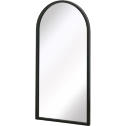 The Arcus Black Arched Metal Wall Mirror 80 x 40cm - MirrorOutlet - Wilko - thumbnail 4