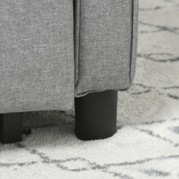 Portland Single Sleeper Light Grey Linen Touch Chair Bed - Wilko - thumbnail 4