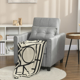 Portland Single Sleeper Light Grey Linen Touch Chair Bed - Wilko - thumbnail 5