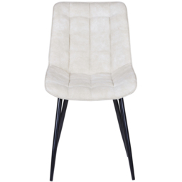 Alba Set of 2 Beige Suede Effect Plush Padded Dining Chairs - Cream - MCC - Wilko - thumbnail 3