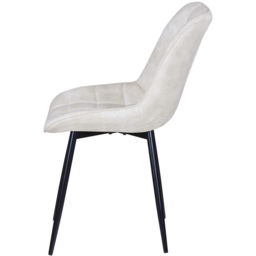 Alba Set of 2 Beige Suede Effect Plush Padded Dining Chairs - Cream - MCC - Wilko - thumbnail 5