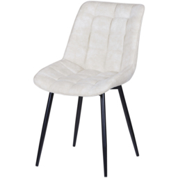 Alba Set of 2 Beige Suede Effect Plush Padded Dining Chairs - Cream - MCC - Wilko - thumbnail 4