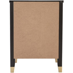 Palazzi 2 Drawer Black Wide Bedside Table - Wilko - thumbnail 5